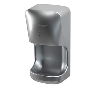 Disabled washrooms - Crocodillo T2 blade hand dryer with drip tray